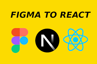 convert the figma design to react or next js with tailwind and landing page