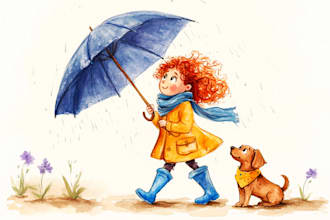 draw children book illustration and children book illustration