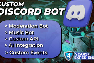 develop advanced custom discord bot for your server