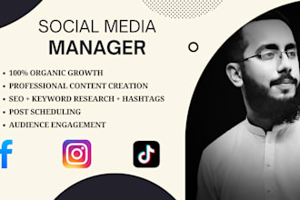 be your social media manager and marketing strategist