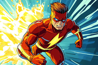 do your very own superhero or villain in marvel style