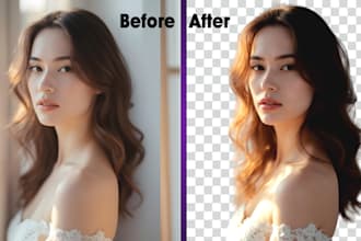 expert in transparent backgrounds and retouching