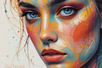 draw abstract painting art or color abstract art
