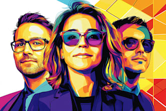 draw your photo to an amazing vector pop art wpap