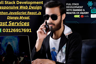 expert full stack web development with django react and API
