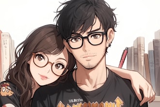draw anime art character design fanart vtuber model in anime style manga oc pfp