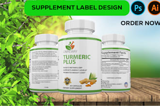 do product label design with supplement label design