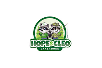 design unique landscaping lake house logo