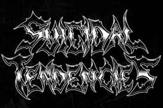design death metal, black metal and heavy metal logo for your band