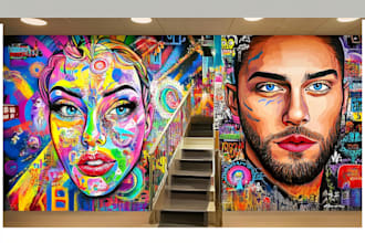 create unique street art graffiti collage