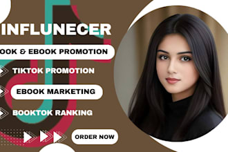 promote book or ebook on my influencer tiktok booktok page