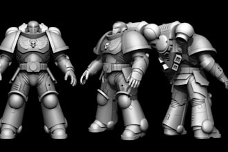 create custom 3d miniatures space marine organic 3d warhammer 40k dnd stl file