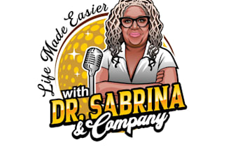 create modern podcast logo design for music bands radio entertainment and studio
