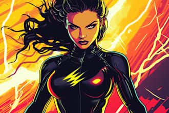 design premium superhero character for you