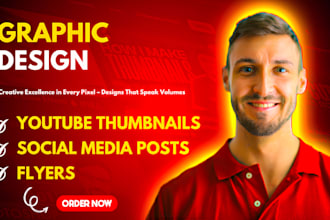 design stunning thumbnails flyers and social media posts