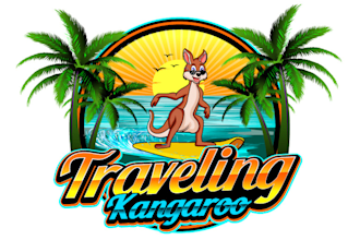do modern traveling ,kangaroo ,logo