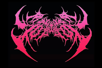 design phonk, graffiti, nu metal, trap metal and death metal band logo