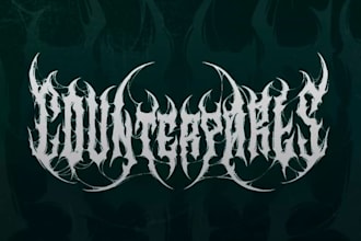 design death metal, brutal, horror, dark, slamming logo
