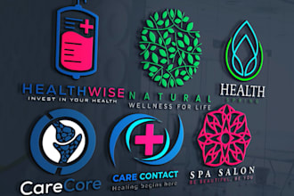 draw unique health, medical, clinic logo