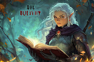 draw dnd, fantasy character, dnd party, and concept art