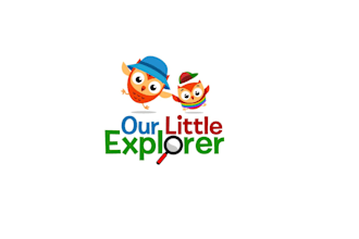 design playful little explorer logo