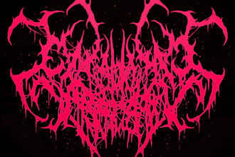 create a professional death black metal logo for you