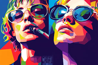 draw your photo into wpap pop art
