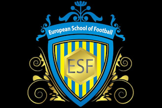 design a custom modern minimalist school football club logo
