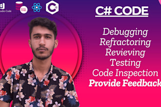 debug and fix dot net, c sharp, refactoring, and reviewing code, software