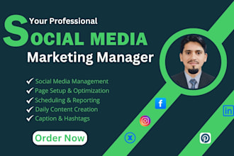 be your social media marketing manager and content creator