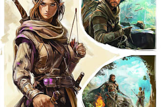 draw you fantasy character digital art