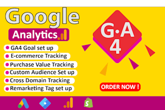 setup google analytics 4, ga4 ecommerce tracking, ads conversion tracking by GTM