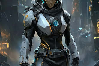do star wars, game character or sci fi game character art for you
