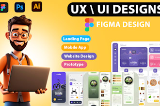 do UI UX design for website, mobile app UI UX design and figma