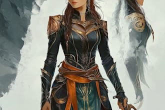 draw cartoons, fantasy, realistic characters, and artwork