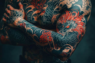 create a tattoo design of tattoo sleeve