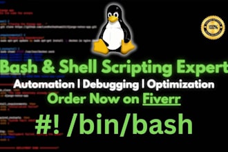 write, debug, and optimize shell or bash scripts for automation