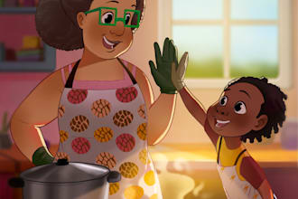create children storybook illustrations and  color book