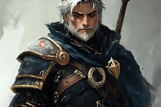 draw d and d character art and dnd character art