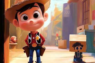 create a pixar art style illustration with ai