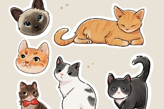 create custom sticker designs in cute and aesthetic style