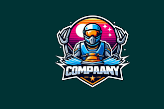 do modern style jet ski mascot logo design with 1 day delivery