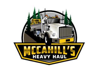 esign trucking business, towing, transport, truck logo
