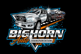 do modern transport  trucking logo 16 hours
