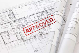 sign and stamp architectural and engineering drawing for city permit in 24 hours