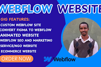 design, develop, figma to webflow design, animated and custom websites