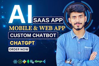 develop ai website, chatbots, ai saas app and custom ai apps