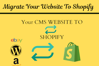 transfer your site from any cms wordpress wix to shopify