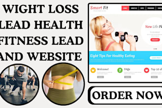 design weight loss website health fitness lead and website