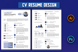 creative cv resume, infographic design with pdf to word